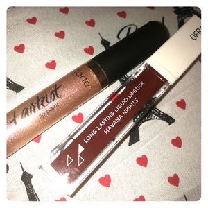 OFRA Liquid Lipstick & Tarte Shimmering Lip Paint